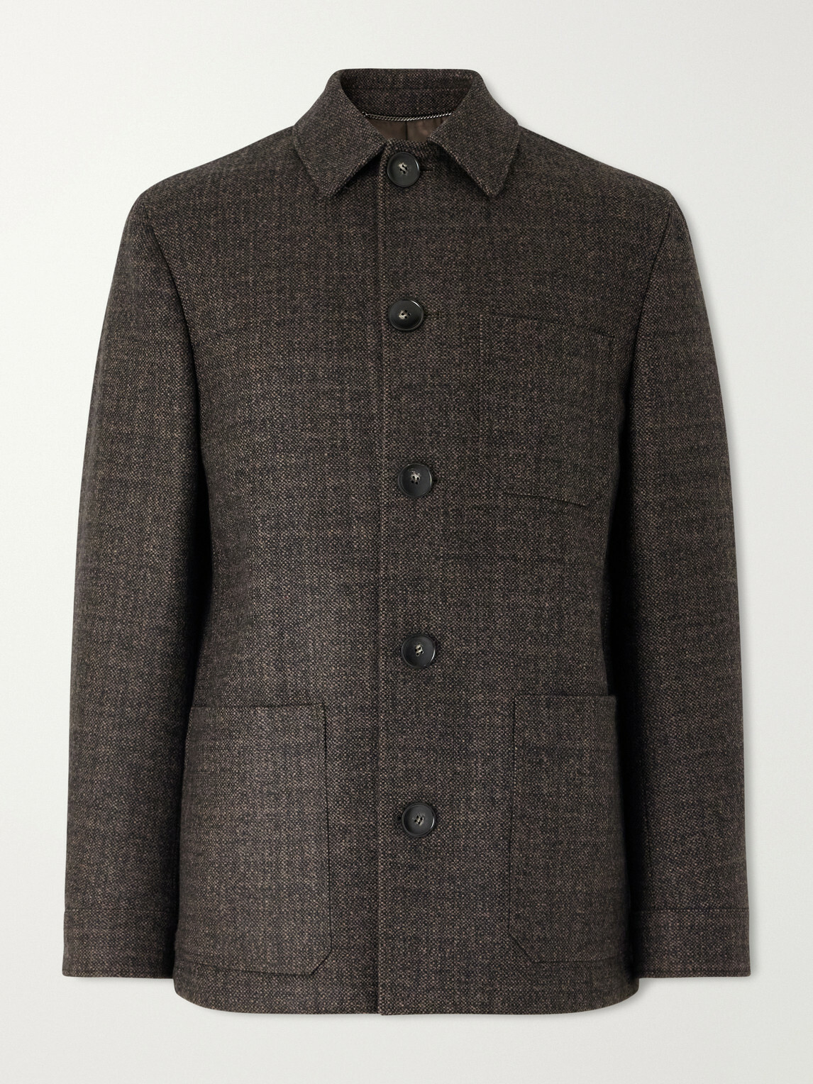 Canali - Wool and Cashmere-Blend Chore Jacket - Brown