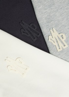 Moncler Grenoble Logo-appliquéd Cotton T-shirt set of Three Light Grey
