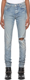 AMIRI Blue Playboy Edition Laser Jeans