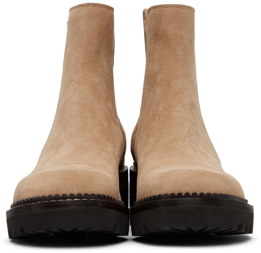 See by Chloé Beige Mallory Chelsea Boots