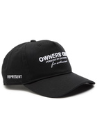 Represent Owners Club Embroidered Cotton cap - Black - One Size