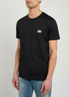 Dolce & Gabbana Core Logo-appliquéd Cotton T-shirt Black