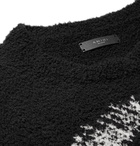 AMIRI - Intarsia Cotton-Bouclé Sweater - Men - Black