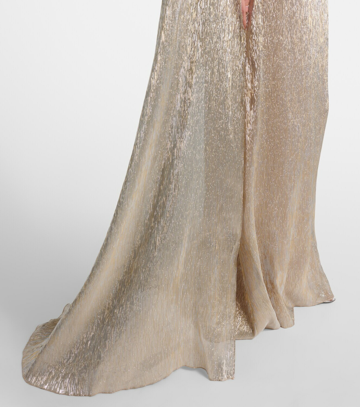 Oscar de la Renta Embellished silk gown