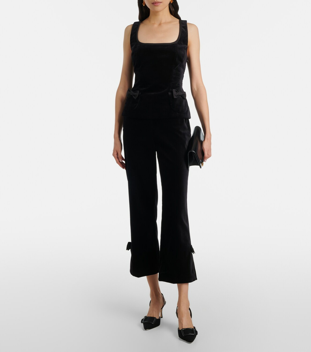 Posse Quincy cotton velvet cropped pants
