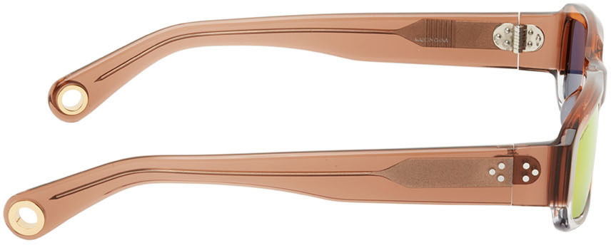 サングラス JACQUEMUS Unisex SUNGLASSES (LES LUNETTES ALTU MBRW BROWN) Jacquemus Brown 'Les Lunettes Altu' Sunglasses Jacquemus