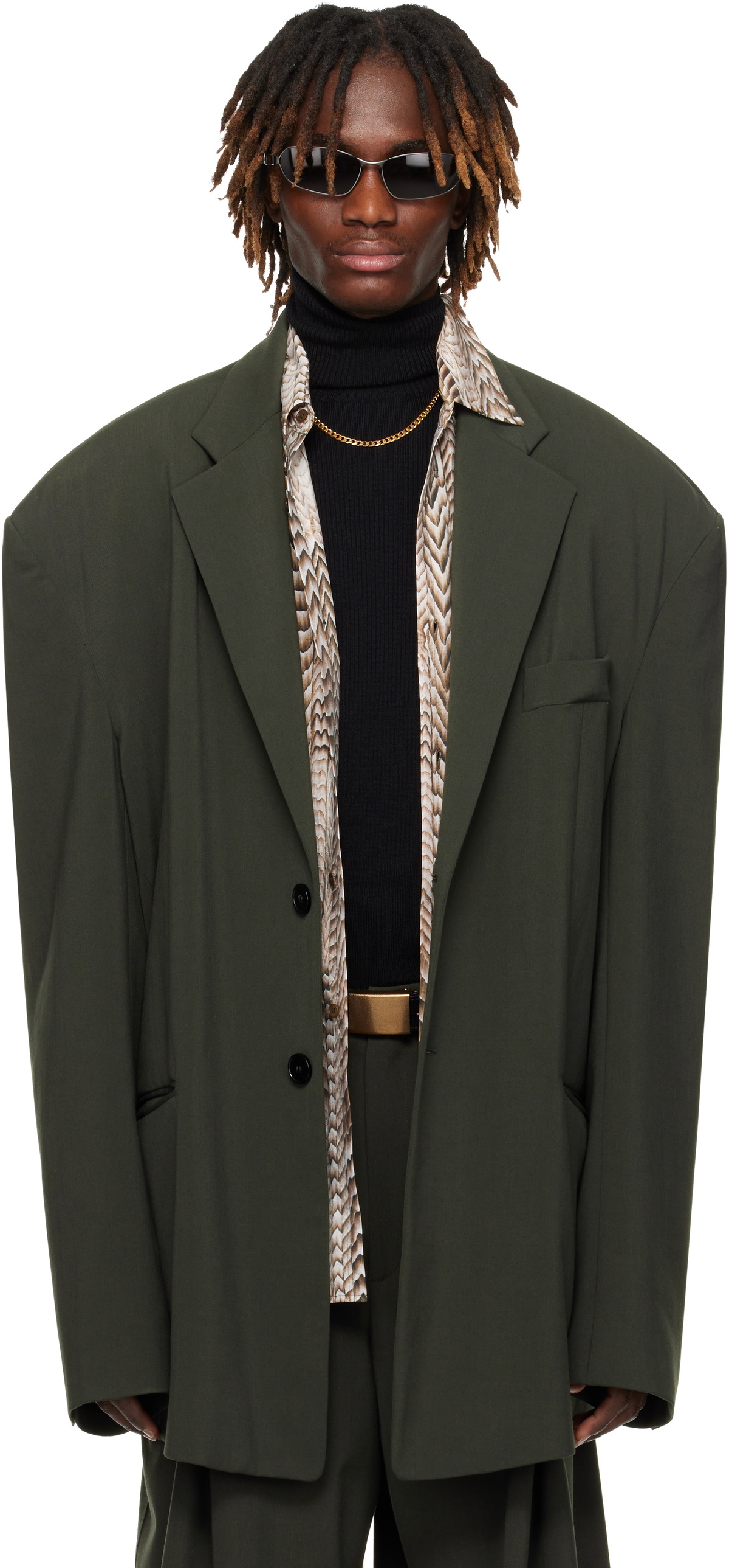 LU'U DAN Gray Misfit Blazer