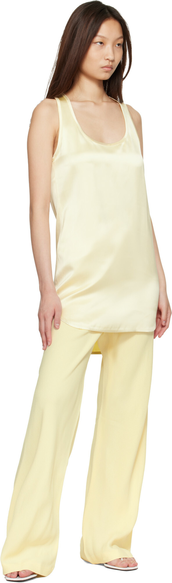 WARDROBE.NYC Yellow Liquid Tank Top