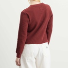 Aries Women's Reversible Long Sleeve Baby Fit T-Shirt in Burgundy 