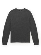 Theory - Toby Waffle-Knit Cashmere Sweater - Gray