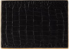 L'OBJET Black Crocodile Playing Cards & Case Set
