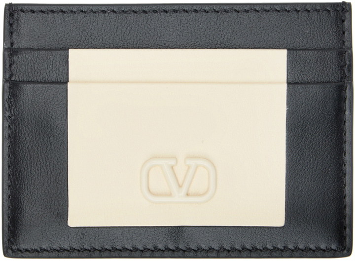 Photo: Valentino Garavani Black & Off-White VLogo Card Holder