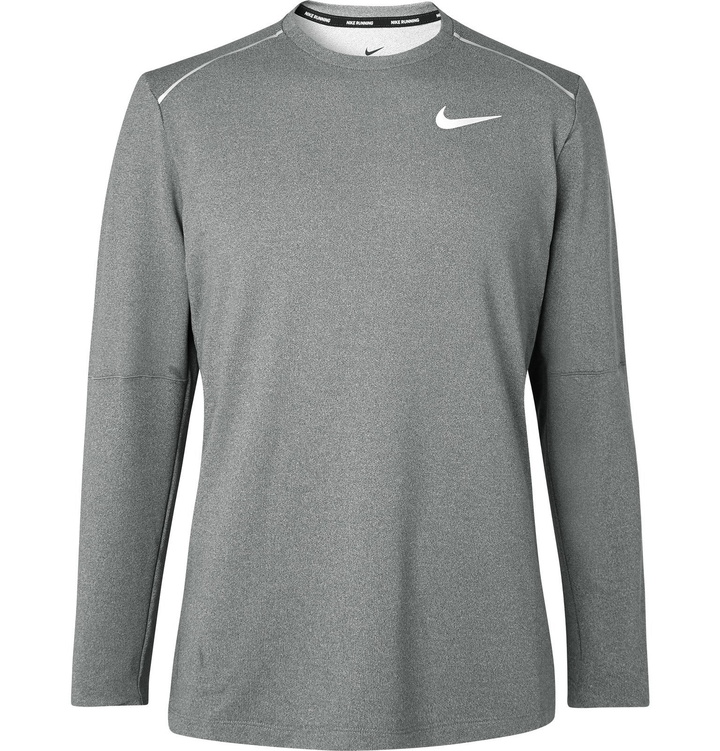 Photo: Nike Running - Element Mélange Dri-FIT Running T-Shirt - Gray