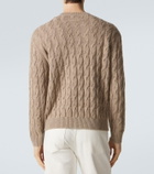 Zegna Cable-knit linen, cashmere, and silk sweater
