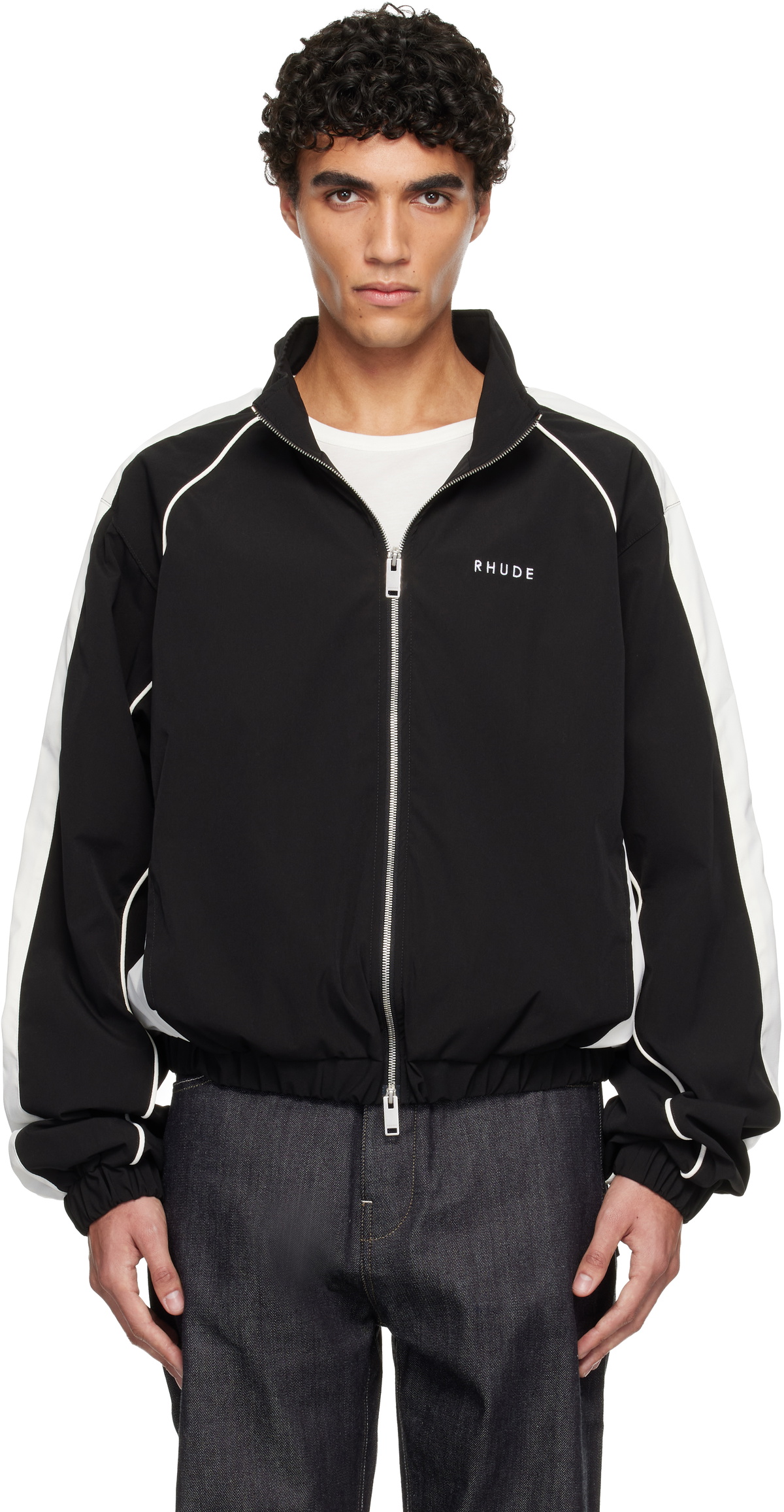 Rhude Black Ramona Piping Track Jacket