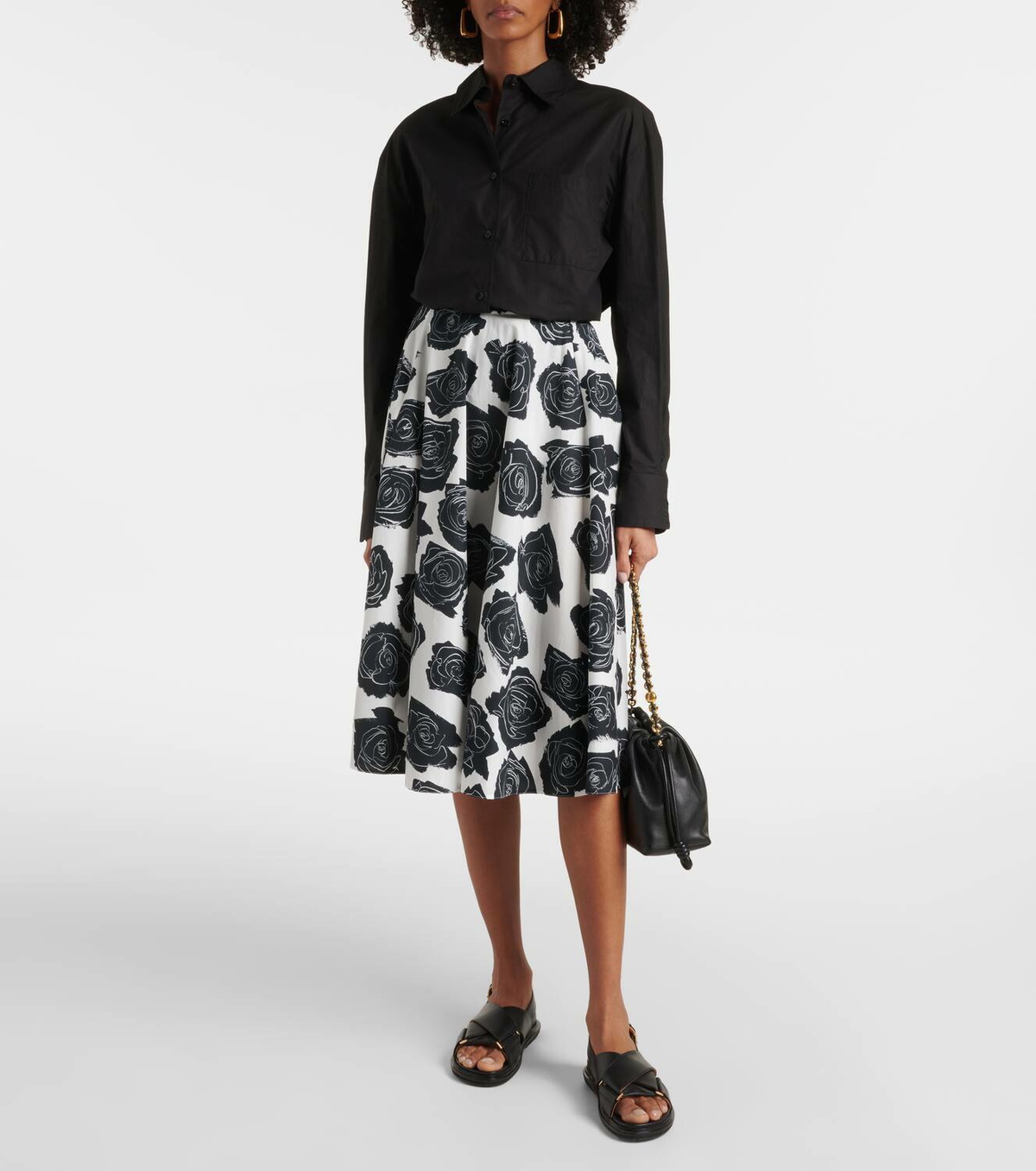Marni Cotton midi skirt