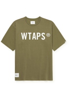 WTAPS - Banner Logo-Print Cotton-Jersey T-Shirt - Green