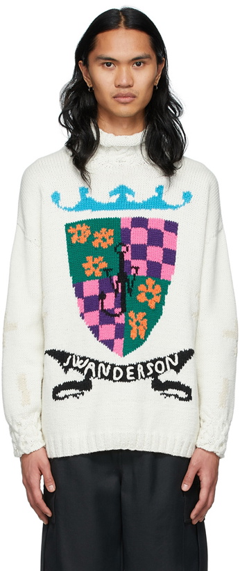 Photo: JW Anderson Off-White Wool & Acrylic Sweater