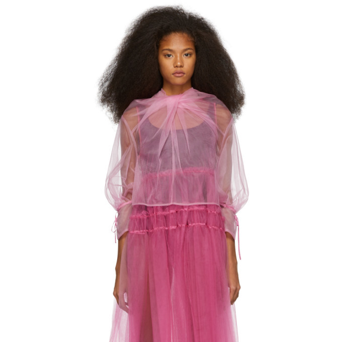 Chika Kisada Pink Tulle Twist Blouse Chika Kisada