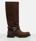 Bottega Veneta James Knot suede knee-high boots