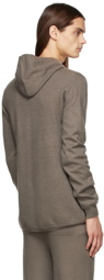 Rick Owens Grey Boiled Cashmere Hoodie