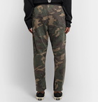 Rhude - Tapered Camouflage-Print Cotton- Jersey Drawstring Trousers - Army green