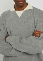 Calvin Klein Desmond Silk-knit Polo Grey
