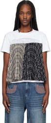 Andersson Bell SSENSE Exclusive White Studded Pleats Hybrid T-shirt