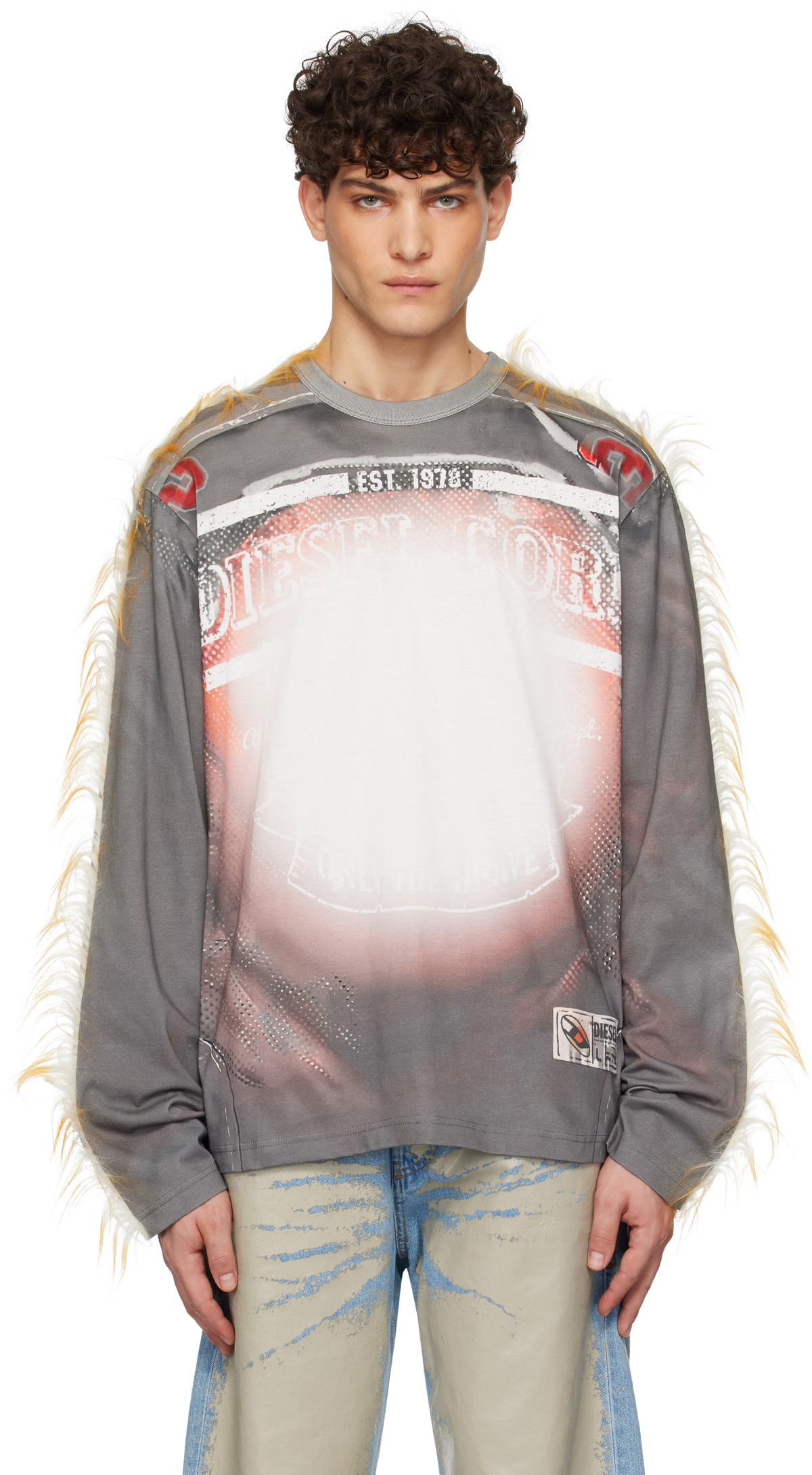 DIESEL ディーゼル T-Cranet-LS tie-dye T-shirt DIESEL ディーゼル T-Cranet-LS tie-dye T-shirt