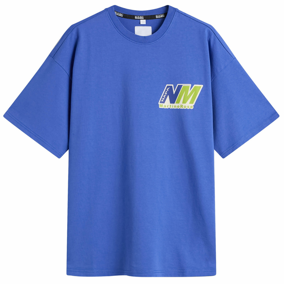 Napapijri Men's x Martine Rose Logo T-Shirt in Blue Dazzling