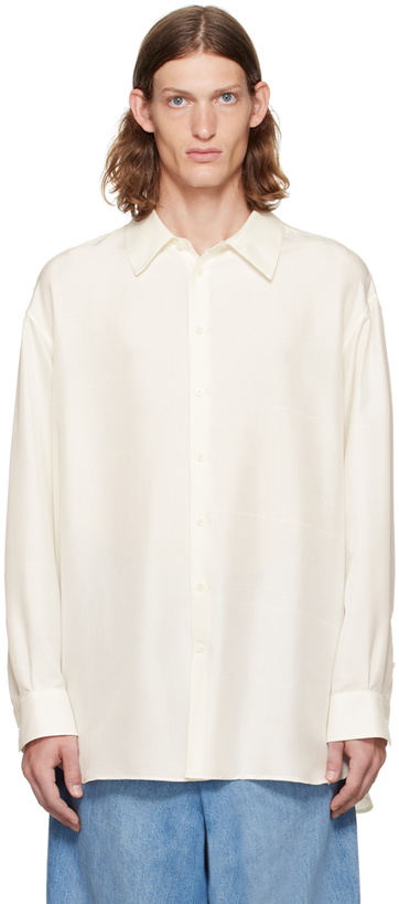 Photo: The Row Off-White Lukre Shirt