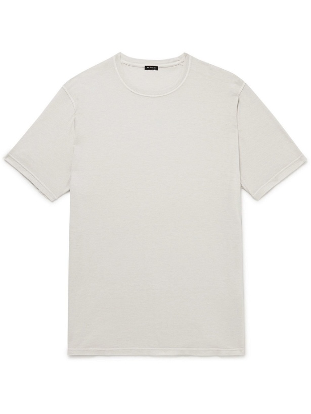 Photo: Kiton - Cotton and Cashmere-Blend T-Shirt - Neutrals