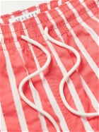 Atalaye - Suertea Short-Length Striped Swim Shorts - Red