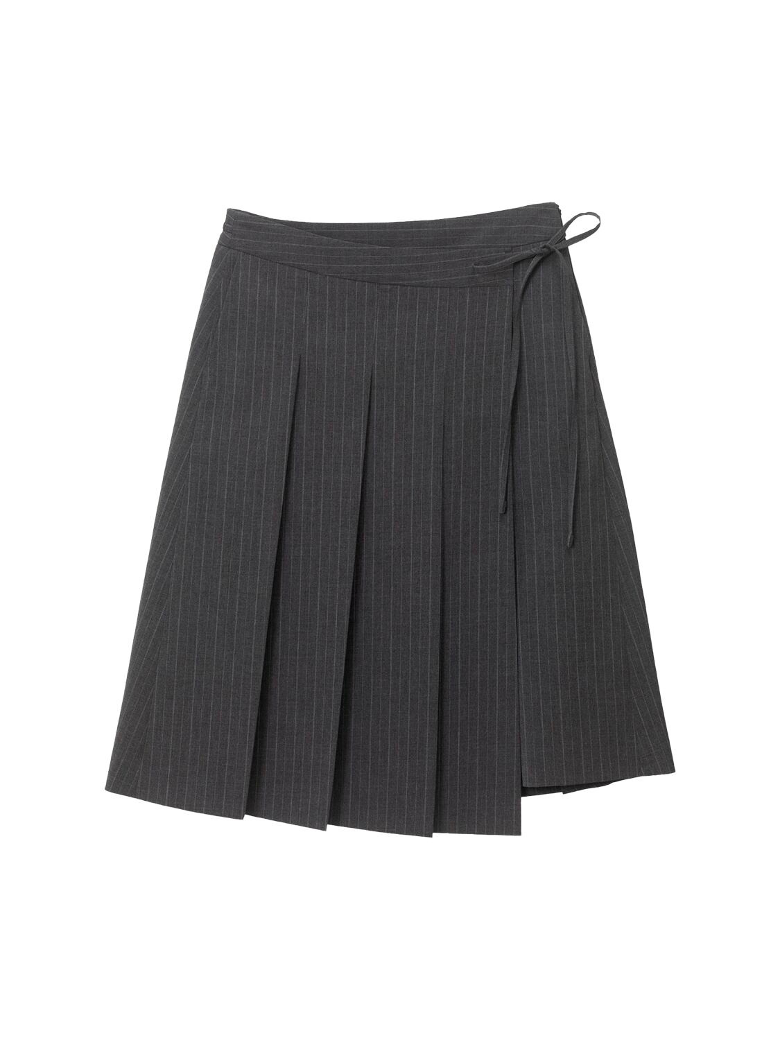 [RIBBONBIT] ☆ Pleated Midi Skirt DUNST Ribbon Pleated Midi Skirt Dunst