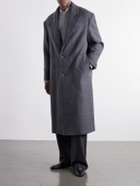 AMI PARIS - Boiled Virgin Wool-Gabardine Coat - Gray