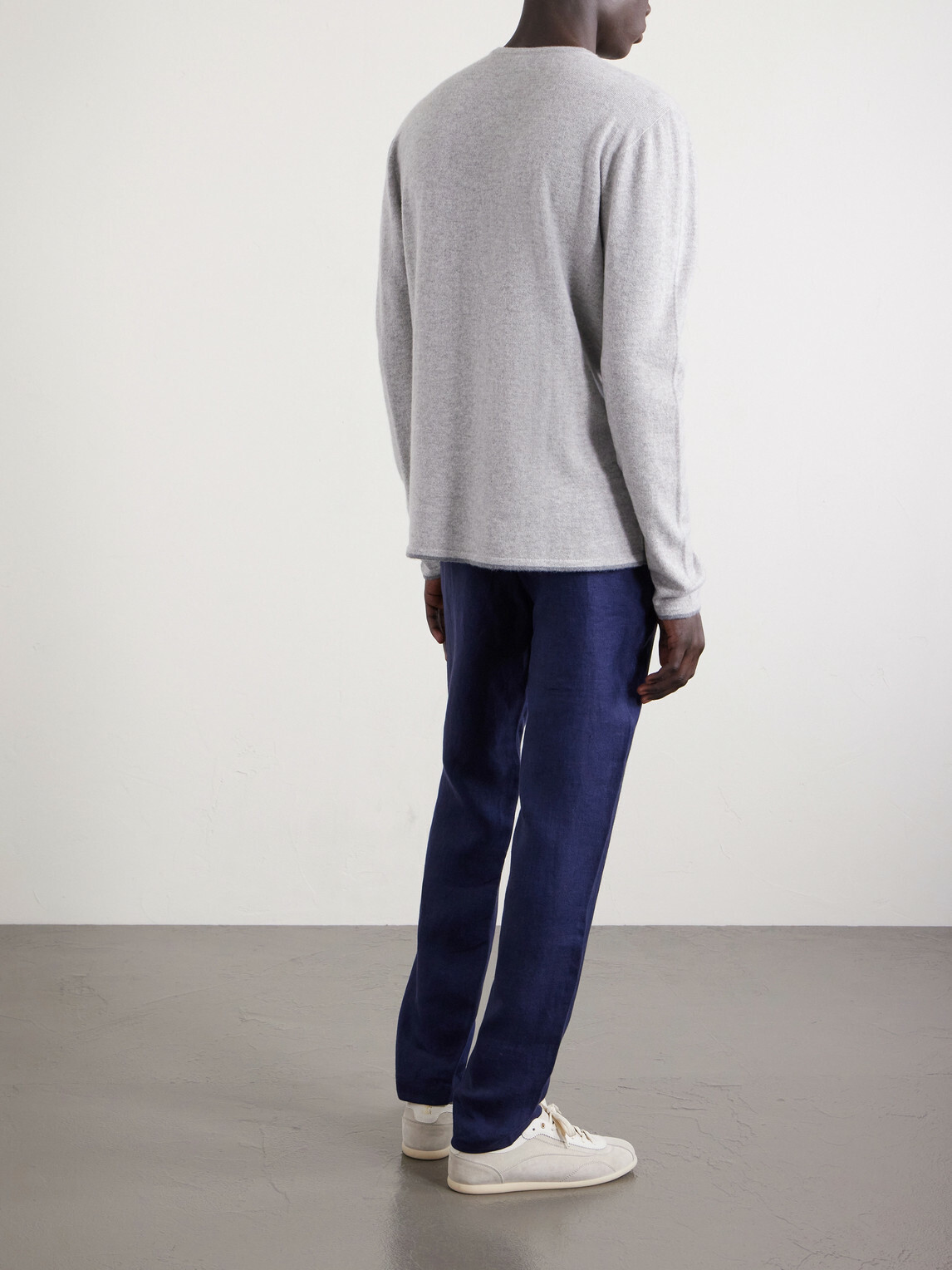 SEASE - Summer Mindset Straight-Leg Linen and Cotton-Blend Drawstring Trousers - Blue