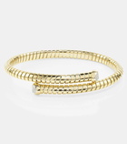 Marina B Trisolina Bypass 18kt gold bangle with diamonds