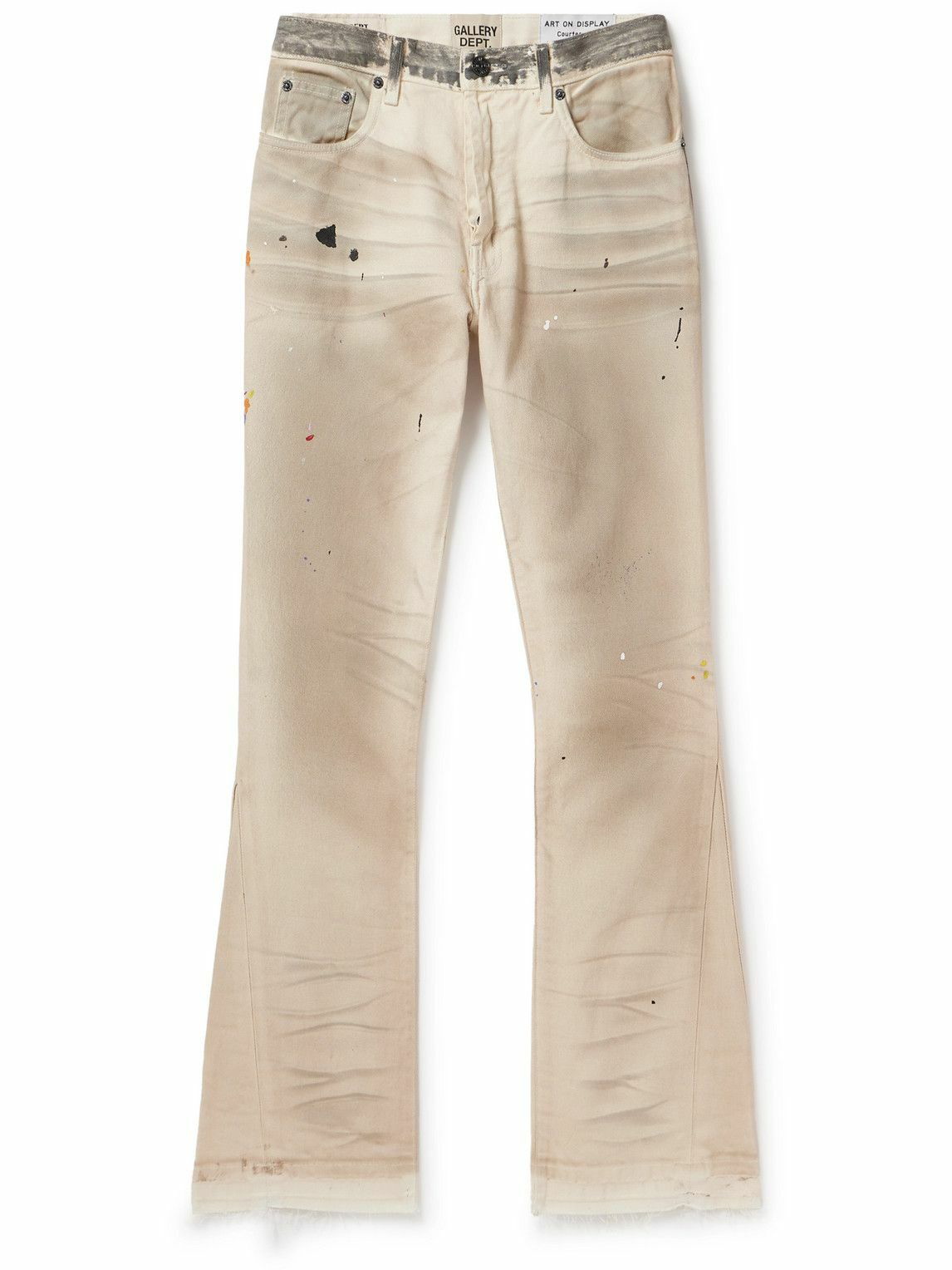 Gallery Dept. - Hollywood Flared Distressed Paint-Splattered Jeans ...