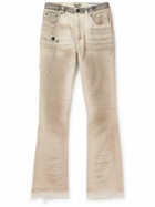 Gallery Dept. - Hollywood Flared Distressed Paint-Splattered Jeans - Neutrals