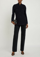 Liberowe Raja Metallic Tweed Jacket Navy
