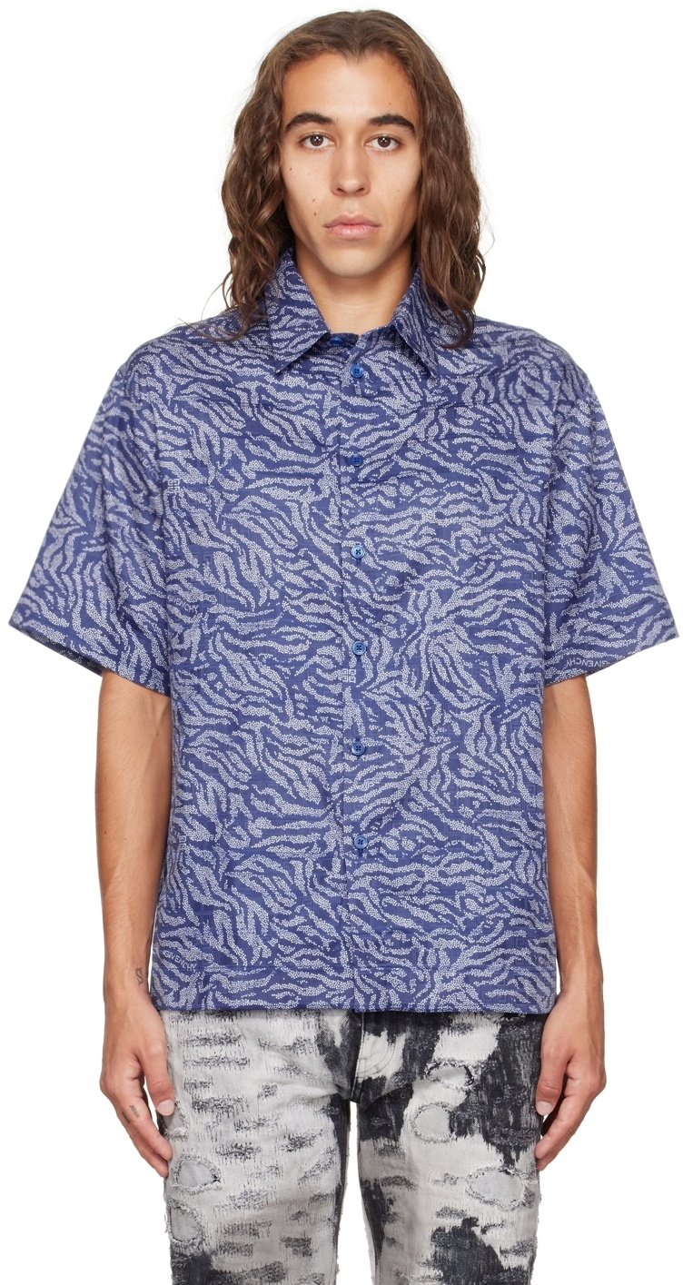 Givenchy Blue Boxy Fit Shirt Givenchy