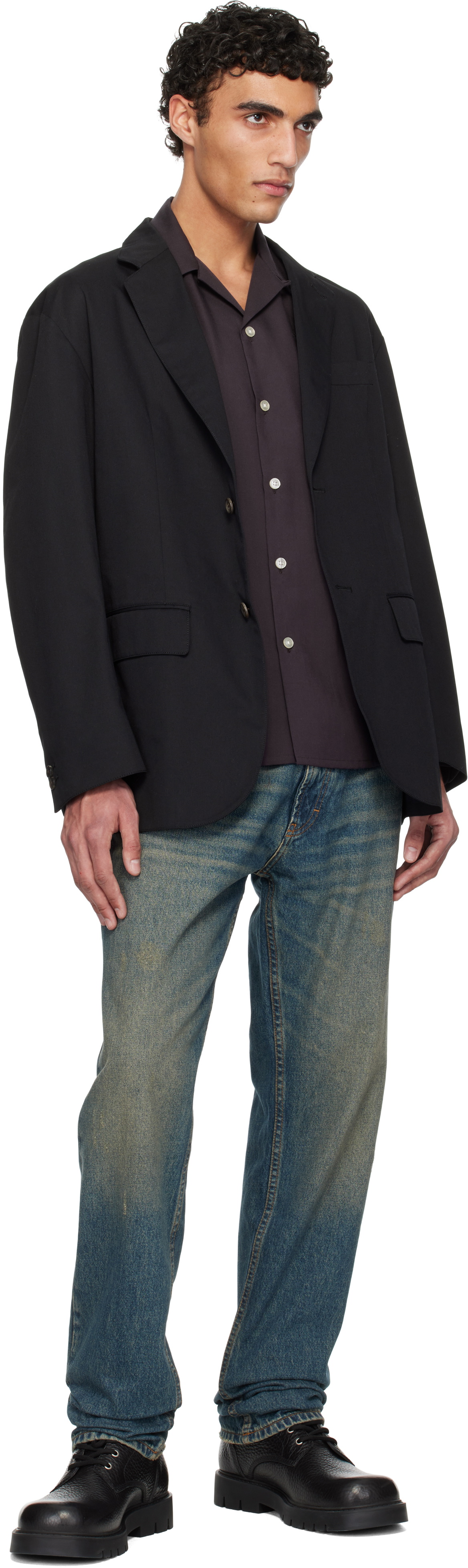 WACKO MARIA Black Unconstructed Blazer Wacko Maria
