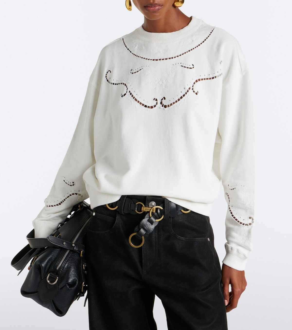Marant Etoile Vella embroidered cotton sweatshirt