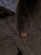 Corridor - Brushed Wool-Blend Overshirt - Brown