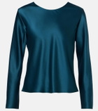 Leset Barb satin top