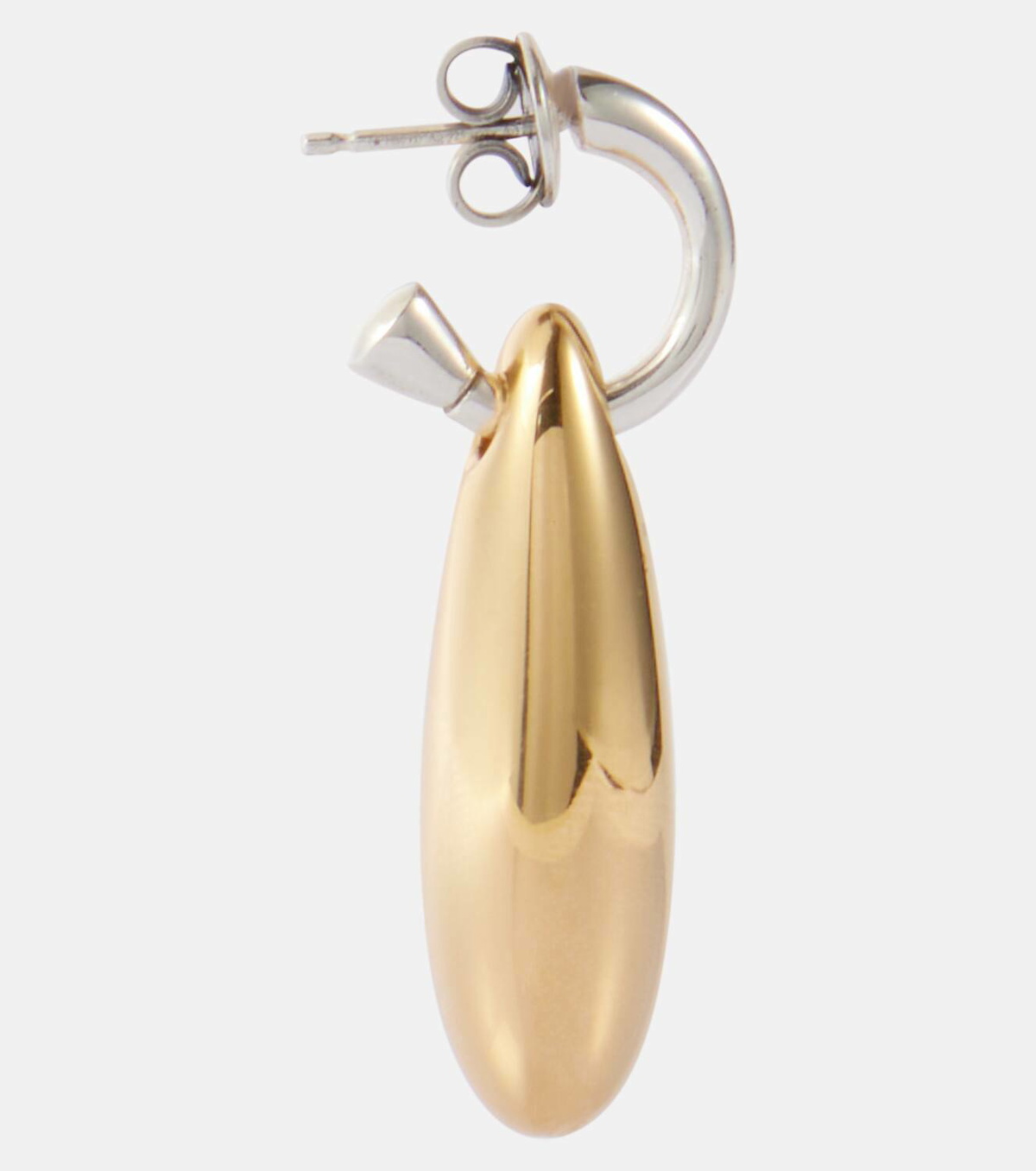 Bottega Veneta Ellipse Small gold-plated sterling silver earrings