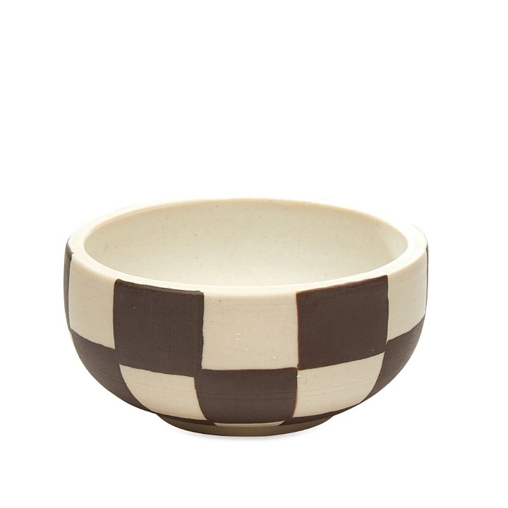 Photo: Mellow Ceramics Incense Bowl - Small in Painted Check - Outside