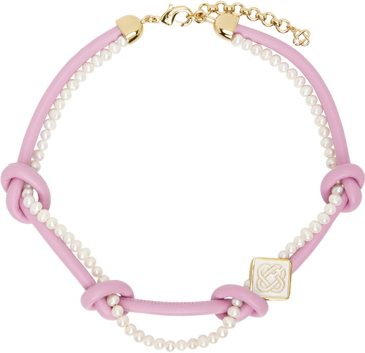 Photo: Casablanca Pink & White Knotted Necklace