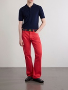 Versace - Straight-Leg Logo-Appliquéd Jeans - Red