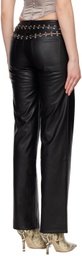 Miaou Black Marco Faux-Leather Pants